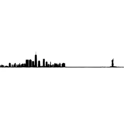The Line Déco murale métal THELINE NEW YORK XL coloris noir - 4MURS