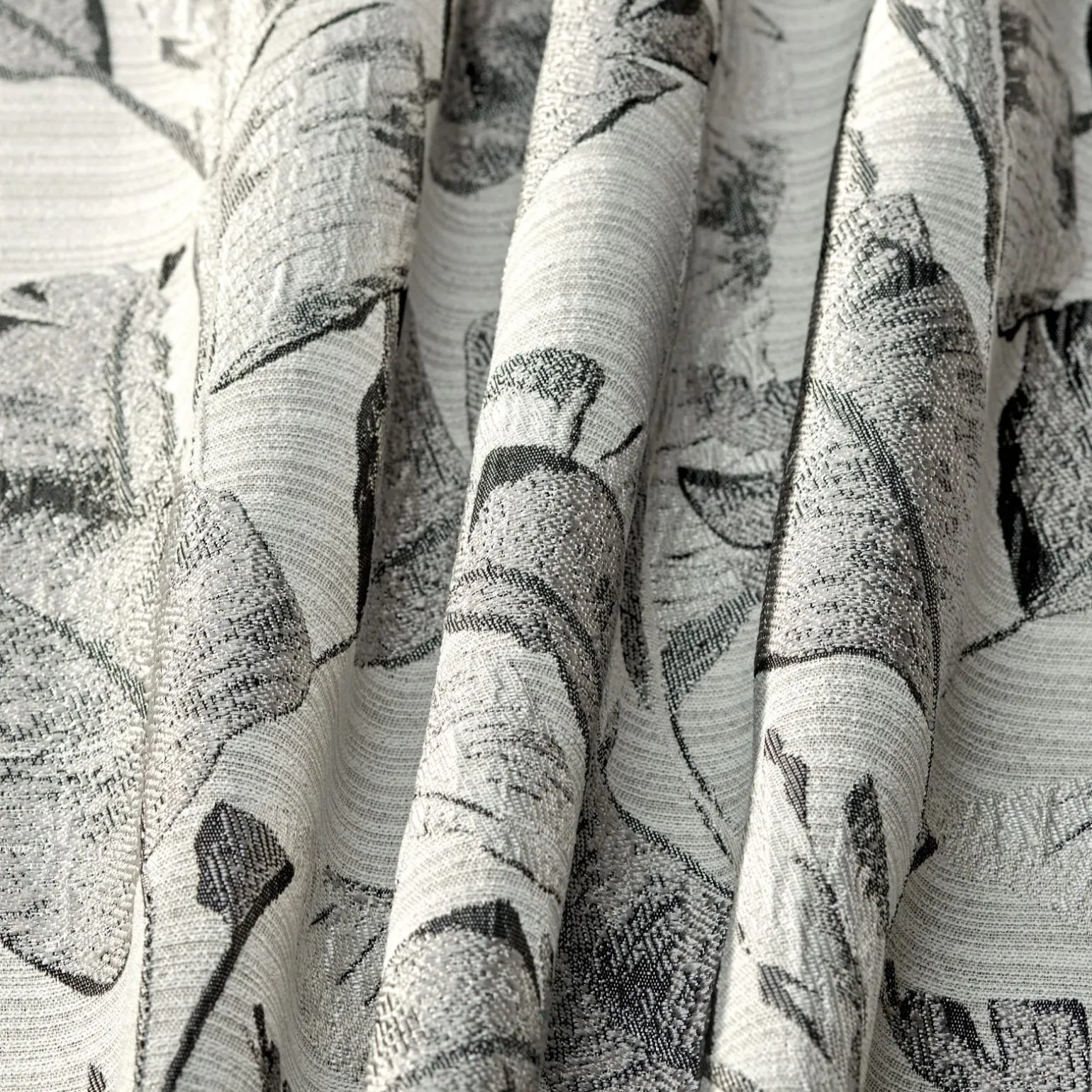 Tissu PEACOCK coloris gris - 4MURS