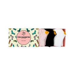 Tites Chaussettes Chaussettes COFFRET CŒUR DORE multicolore - 4MURS