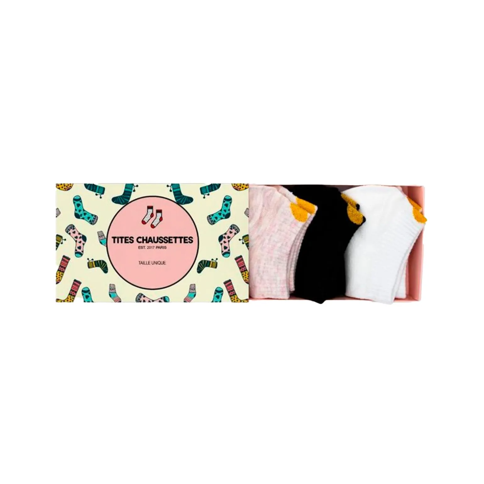 Tites Chaussettes Chaussettes COFFRET CŒUR DORE multicolore - 4MURS
