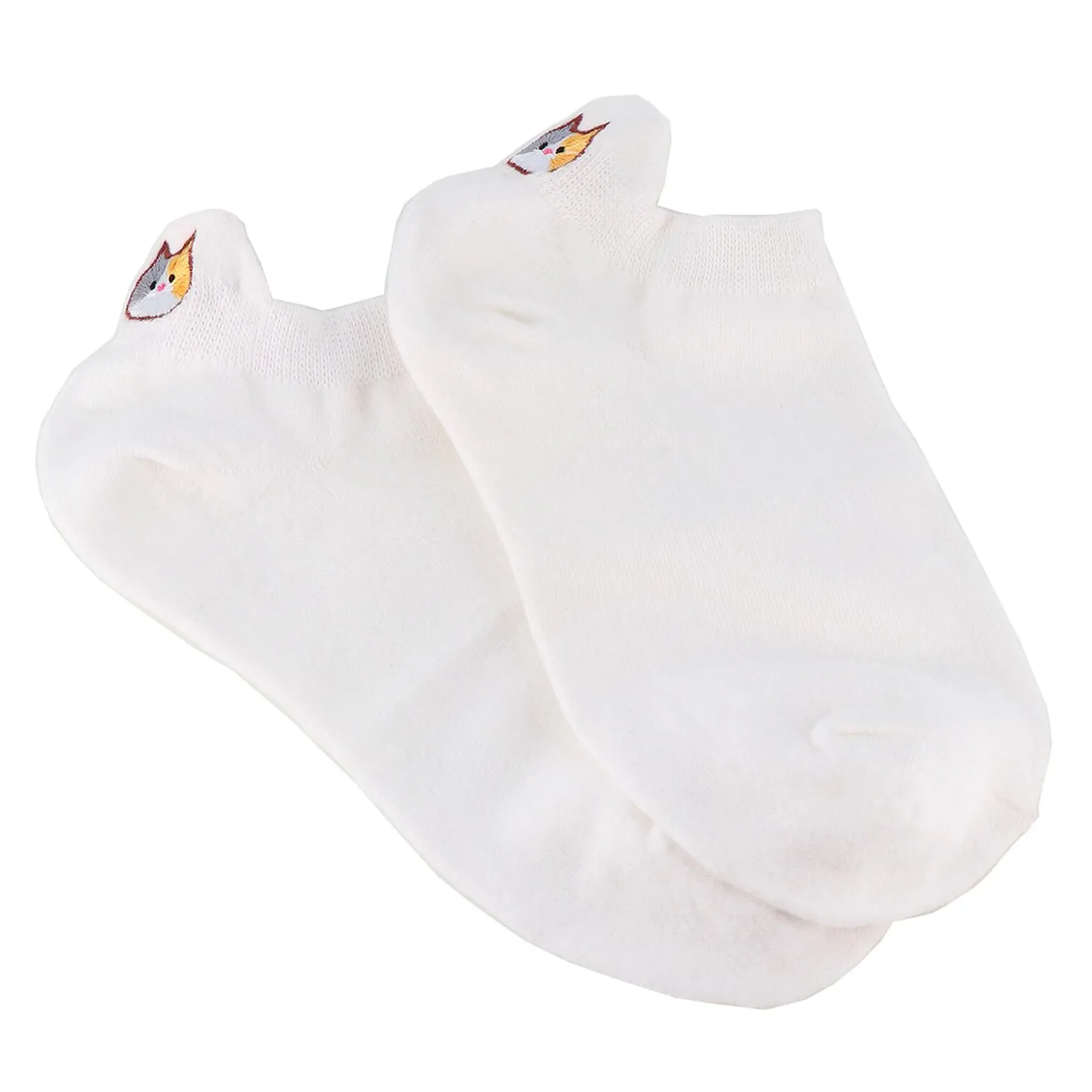 Tites Chaussettes Chaussettes LANGUETTE CHAT coloris blanc - 4MURS