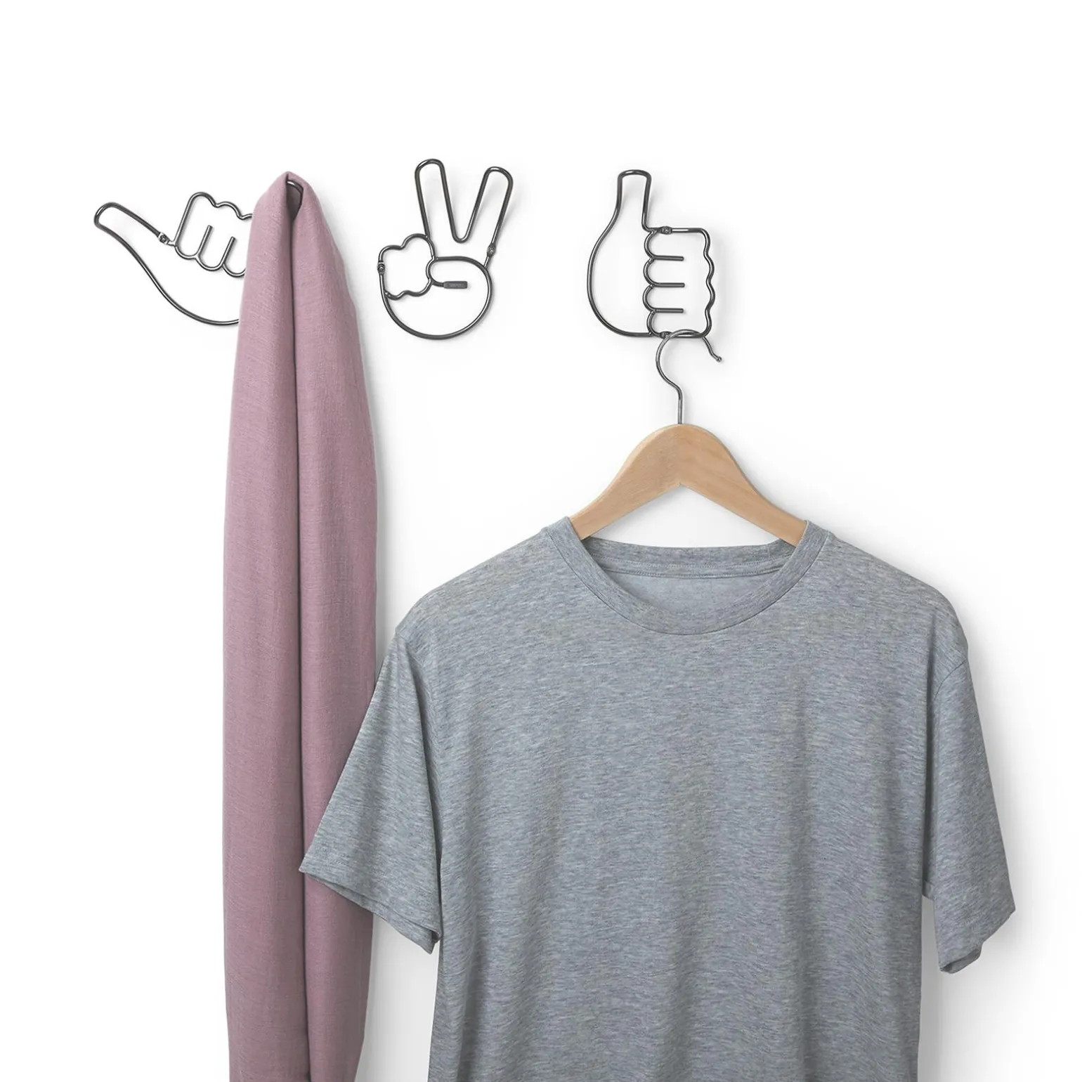 Umbra Patère HANDSUP coloris argent - 4MURS