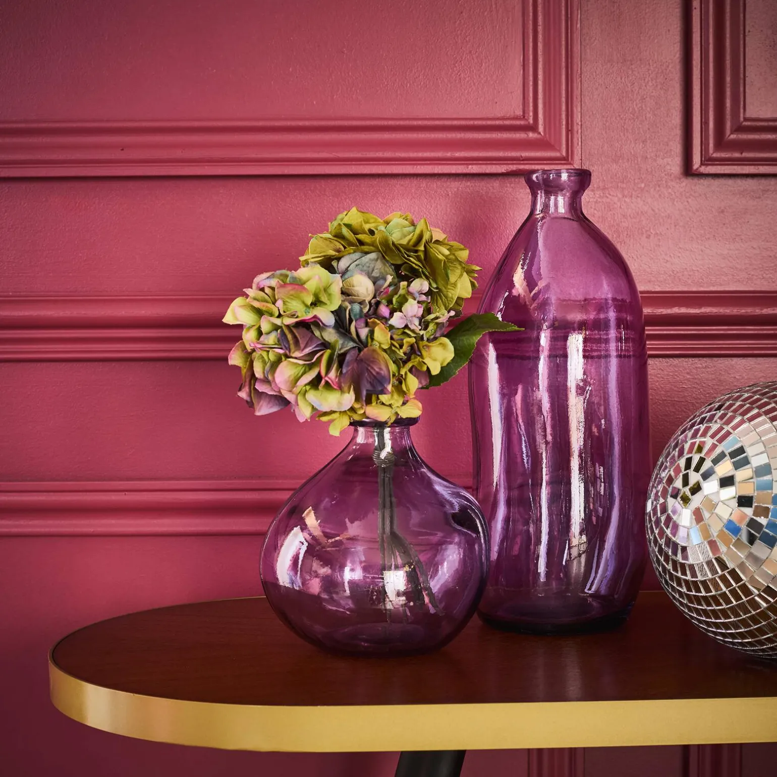 Vase dame-jeanne PINTO coloris mauve - 4MURS