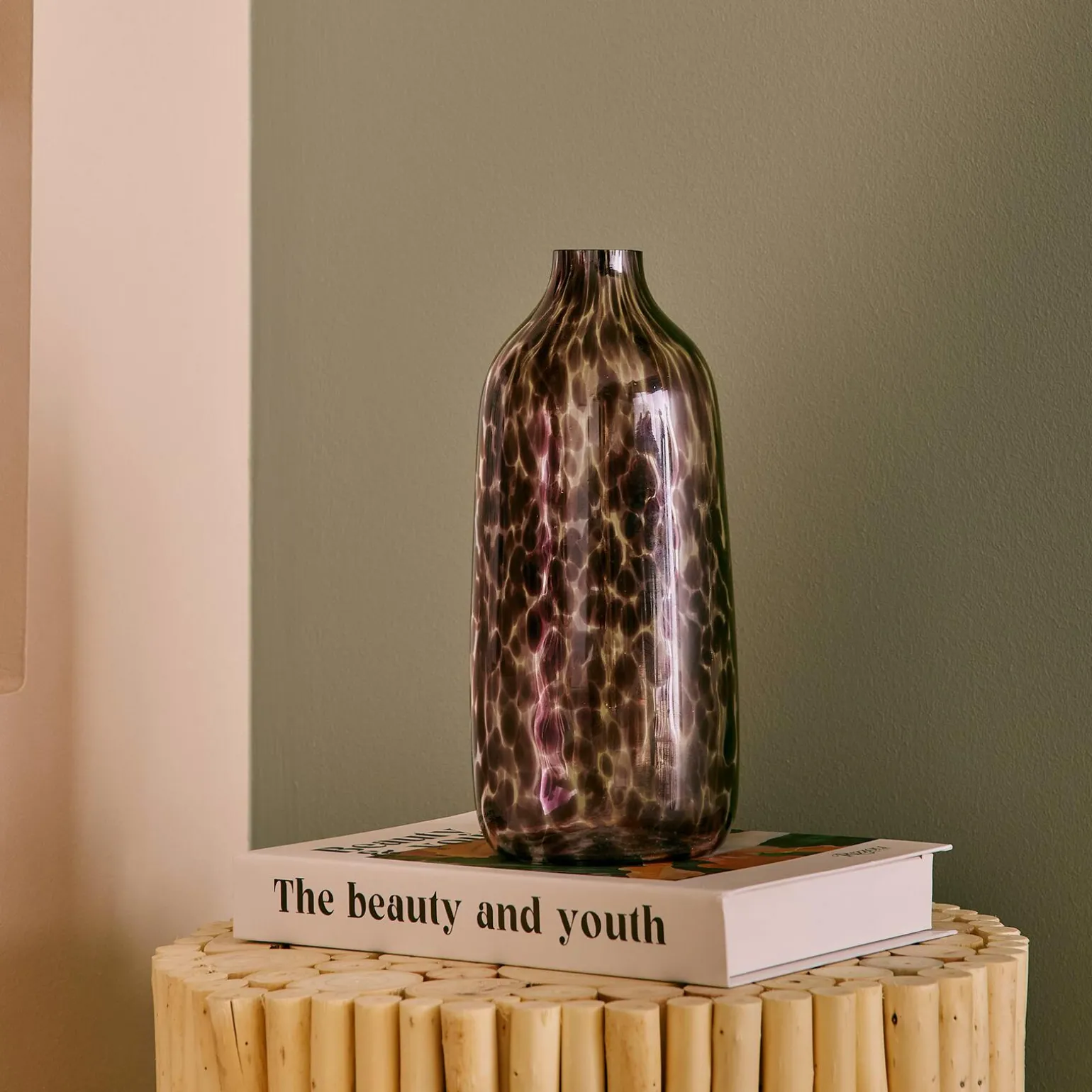 Vase GUEPARD coloris brun diamètre 11 cm - 4MURS