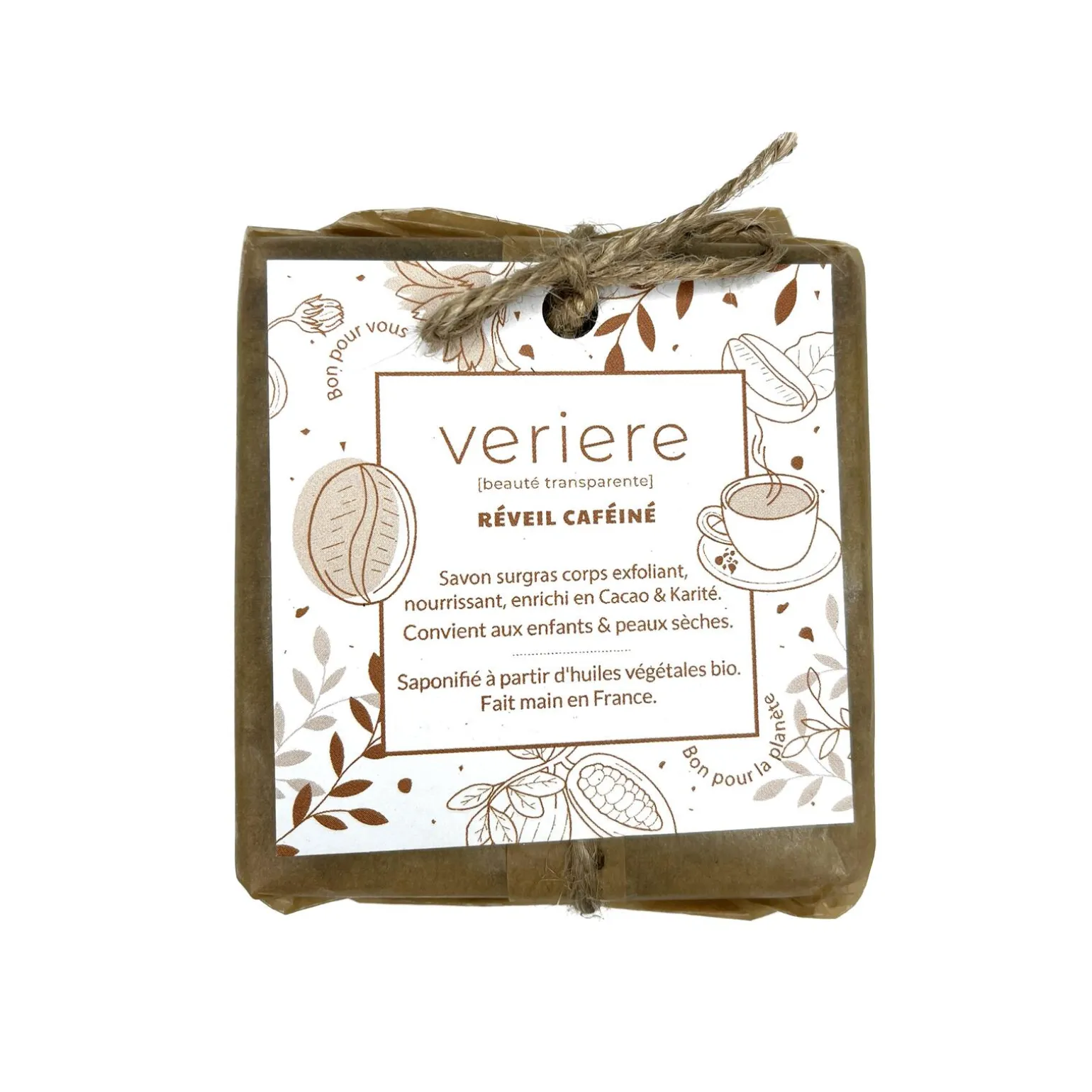 VERIERE Savon RÉVEIL CAFEINÉ Cacao, Karité - 4MURS