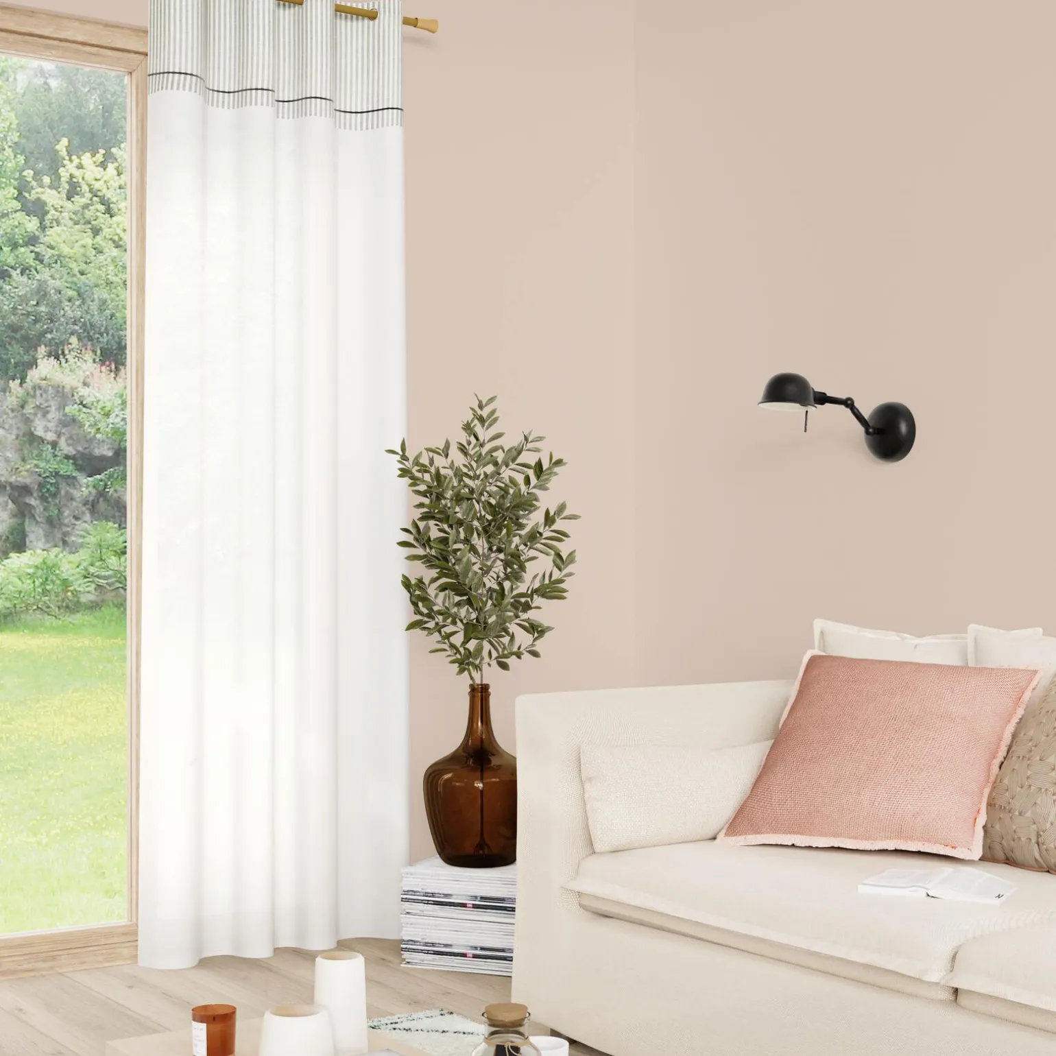 Voilage ANDEA coloris écru 140 x 240 cm - 4MURS