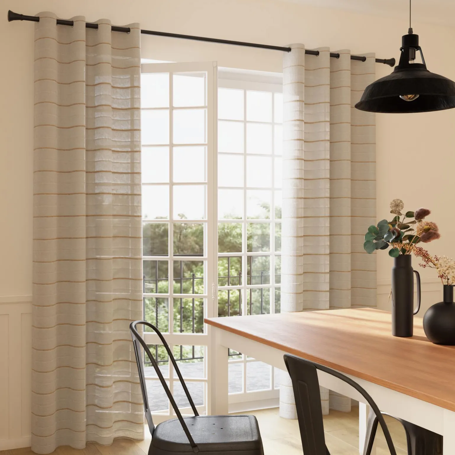 Voilage BEACE coloris blanc 140 x 240 cm - 4MURS