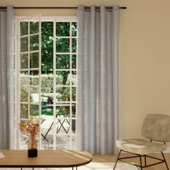 Voilage BEAURECUEIL coloris gris 140 x 240 cm - 4MURS