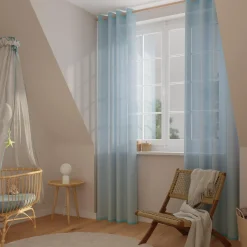Voilage COLORS coloris bleu glacier 140 x 260 cm - 4MURS