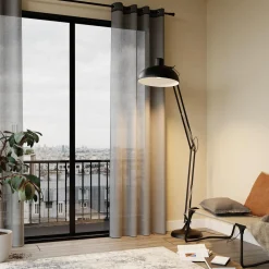 Voilage COLORS coloris gris 140 x 260 cm - 4MURS
