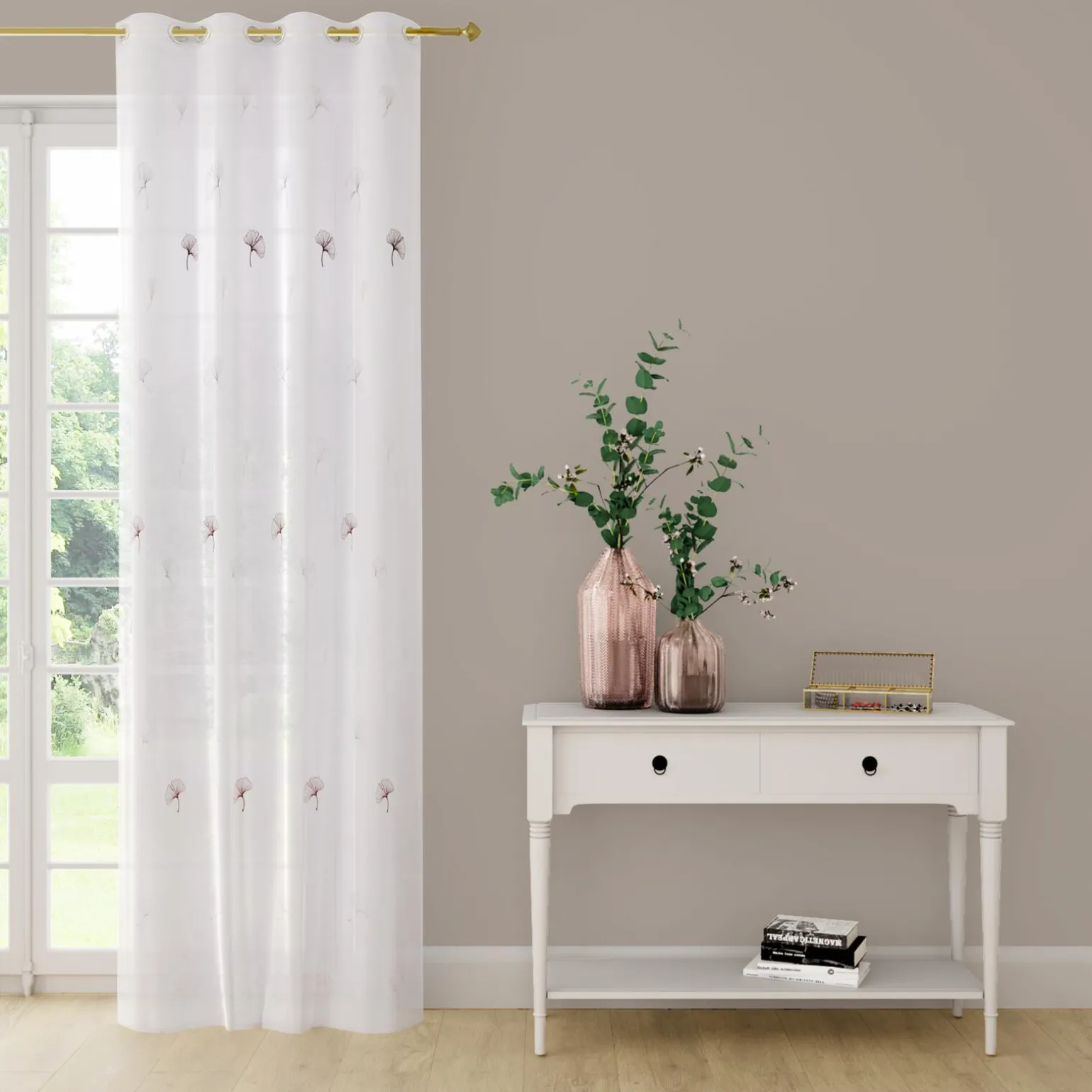 Voilage ICHO coloris garance 140 x 260 cm - 4MURS