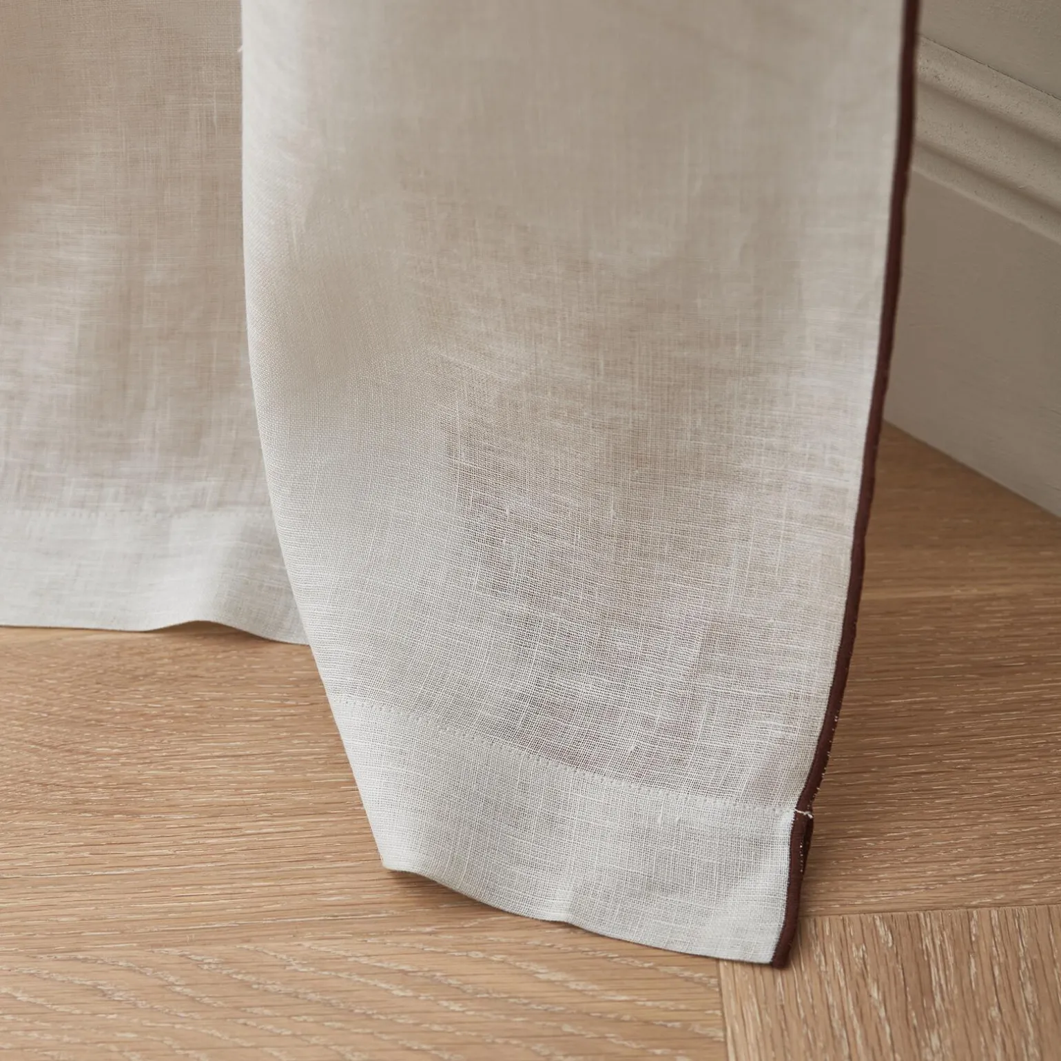 Voilage Lin ECCI coloris terracotta 140 x 280 cm - 4MURS