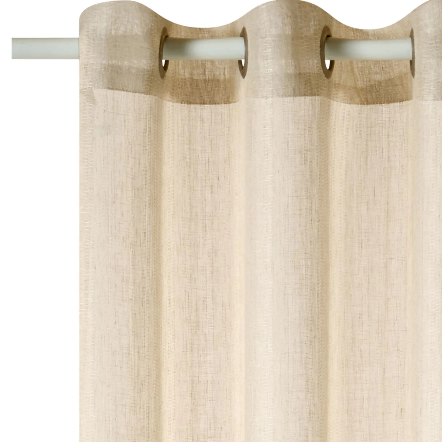 Voilage Lin GHIANA coloris beige 140 x 260 cm - 4MURS