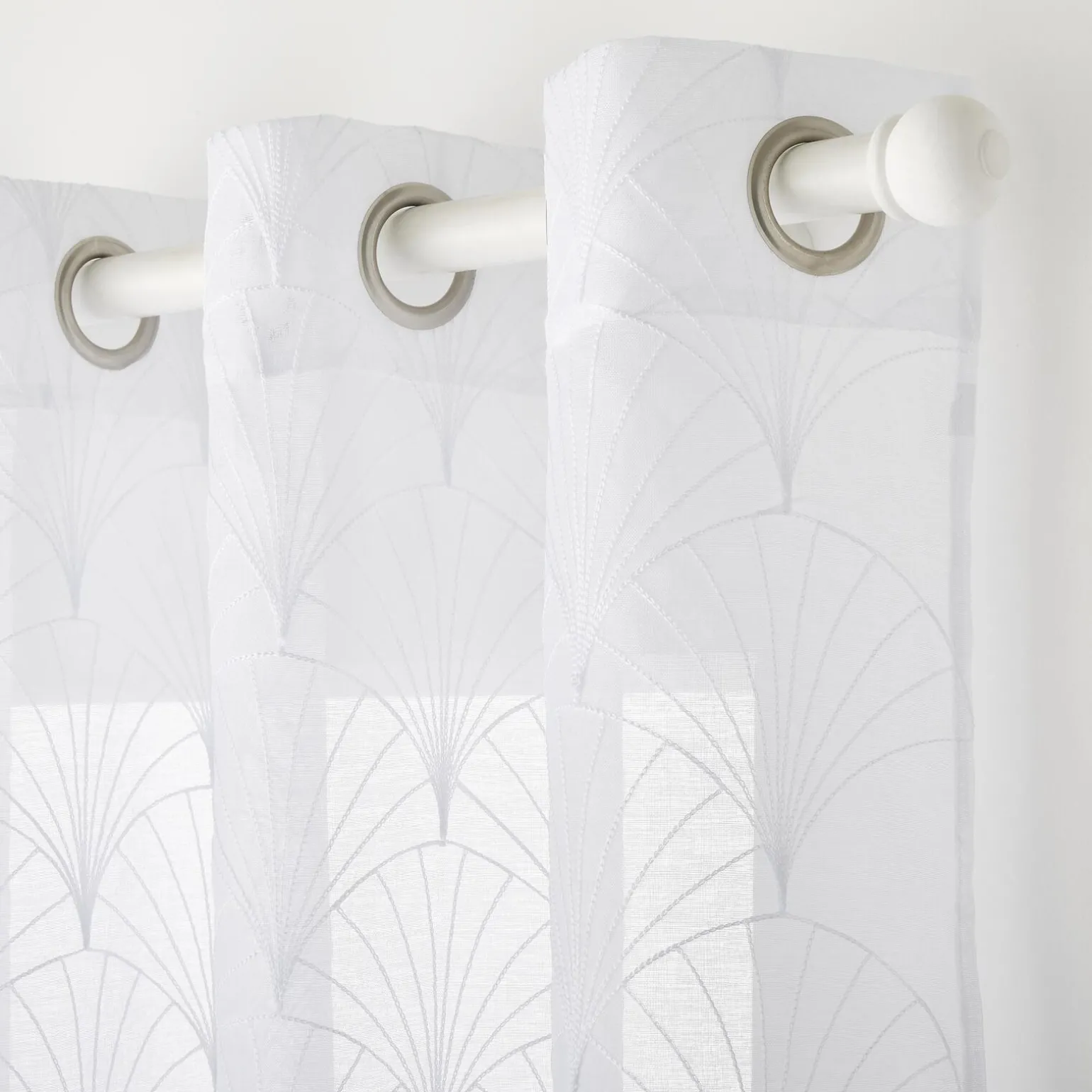 Voilage LOUISY coloris blanc 140 x 240 cm - 4MURS