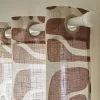 Voilage NYOS coloris terre de sienne 140 x 240 cm - 4MURS