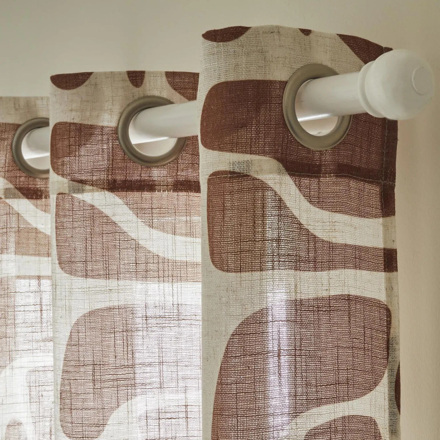 Voilage NYOS coloris terre de sienne 140 x 240 cm - 4MURS