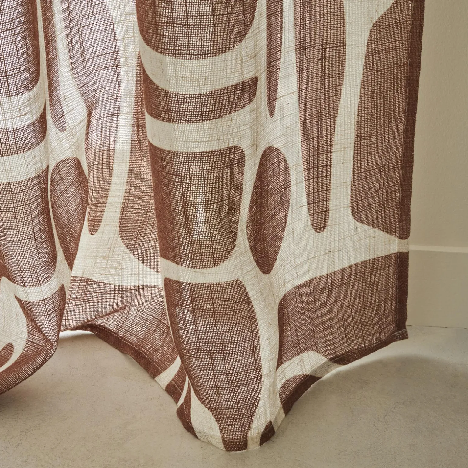 Voilage NYOS coloris terre de sienne 140 x 240 cm - 4MURS