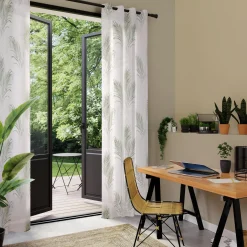 Voilage OMBRA coloris vert tilleul 140 x 240 cm - 4MURS