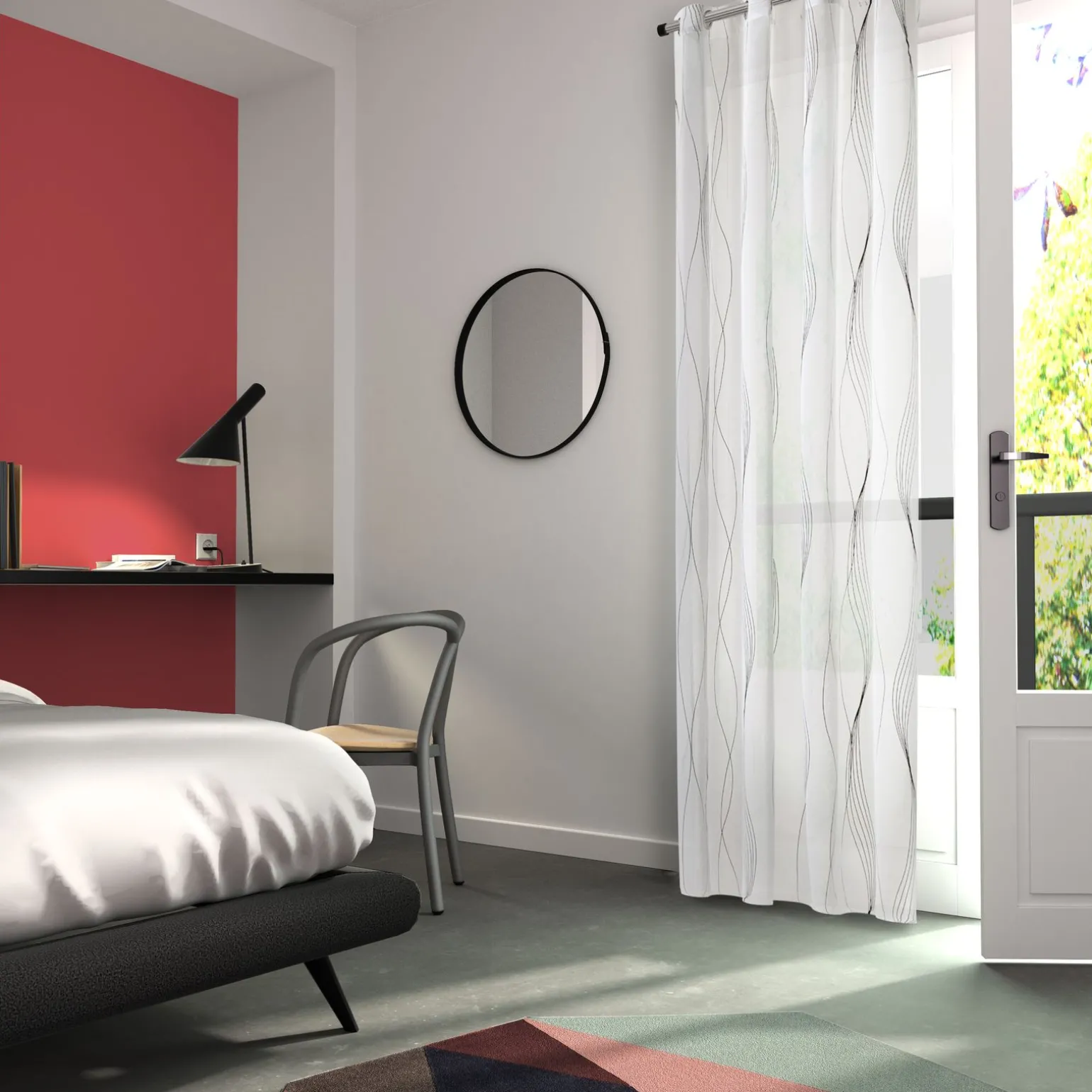 Voilage SOUND coloris blanc cuivré 140 x 260 cm - 4MURS