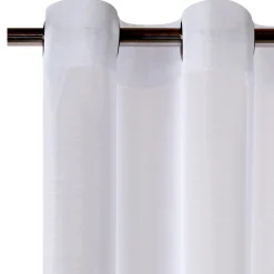 Voilage ÉTAMINE GIVRÉE coloris blanc 145 x 240 cm - 4MURS