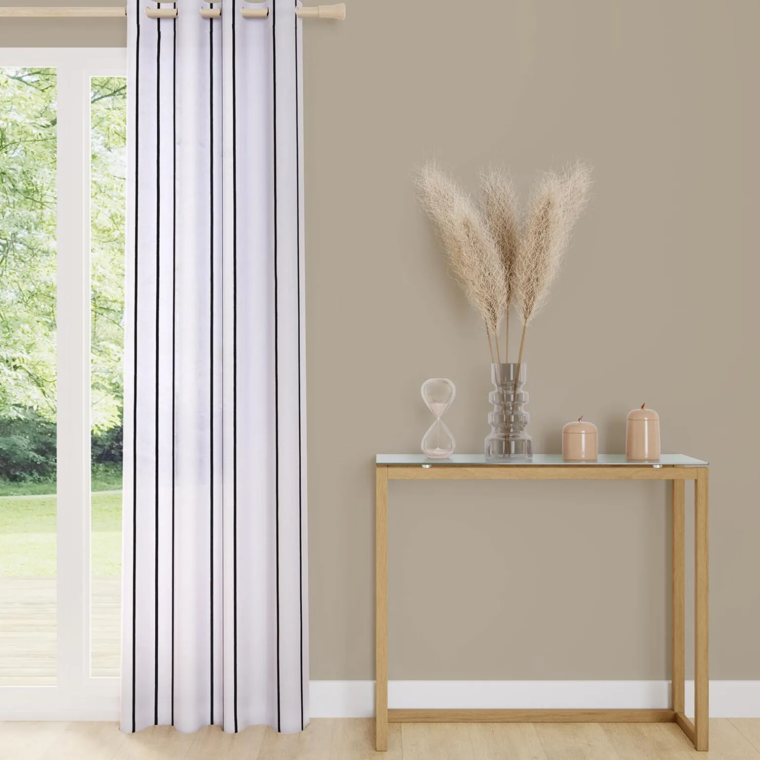 Voilage YUNA coloris noir 140 x 260 cm - 4MURS