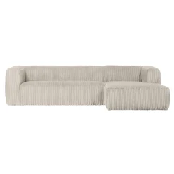 WOOOD Canapé d'angle BEAN coloris RIBCORD NATUREL 4 places - 4MURS