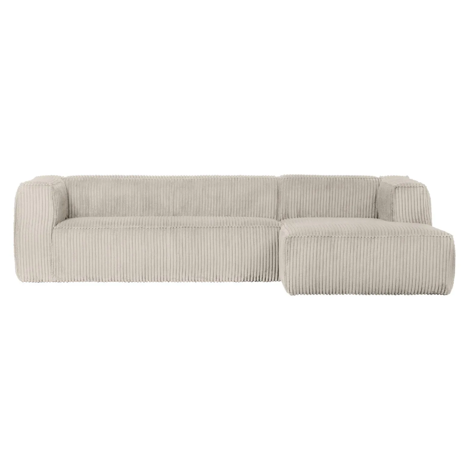 WOOOD Canapé d'angle BEAN coloris RIBCORD NATUREL 4 places - 4MURS