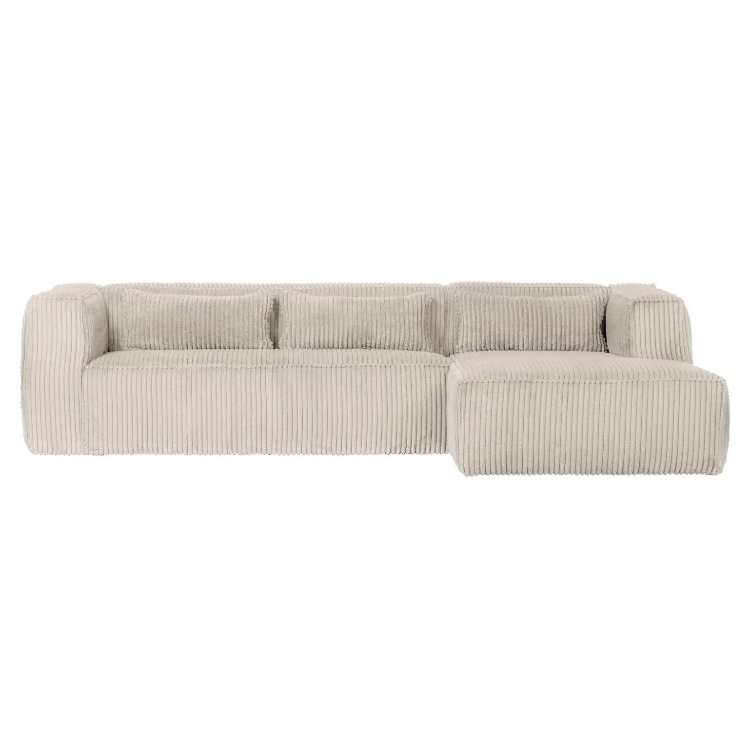 WOOOD Canapé d'angle BEAN coloris RIBCORD NATUREL 4 places - 4MURS